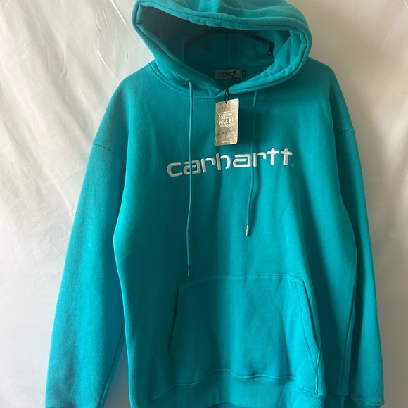 Carhartt Aqua Blue Women's Hoodie - Picture 6 of 12